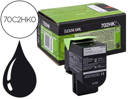 TONER LASER LEXMARK 70C2HK0 POUR CS310/410 COULEUR NOIR 4000P