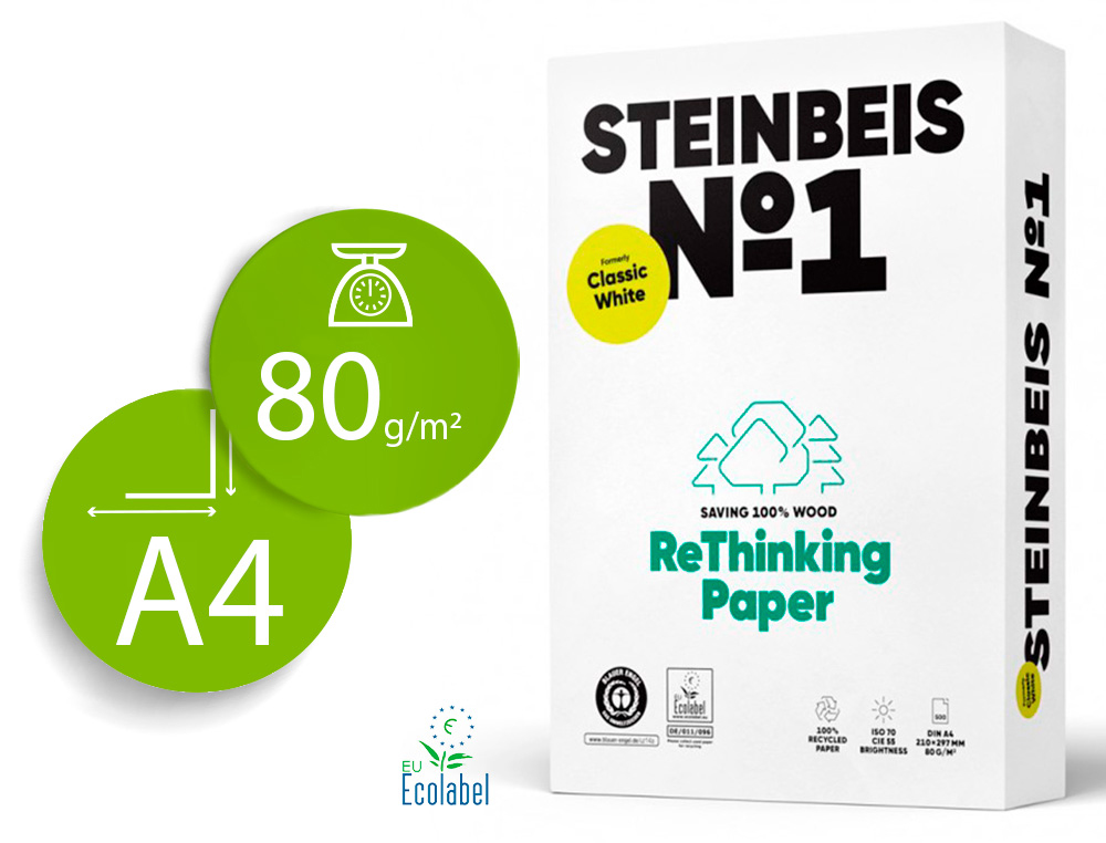 PAPIER STEINBEIS RECYCLE MULTIFONCTION N  1 - 80 GR A4