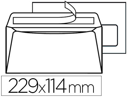 ENVELOPPE GPV MULTIMACHINE 114X229MM 80G GOMME FENTRE 35X100MM POSITION FENTRE 20/20 BOTE 1000 UNITS