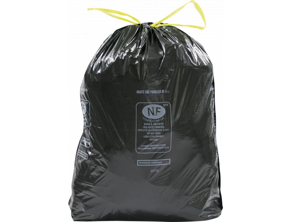 SAC POUBELLE 30L 13 NF LIENS RSACS PLASTIQUE  LIENS COULISSANTS - CAPACIT 30 LITRES