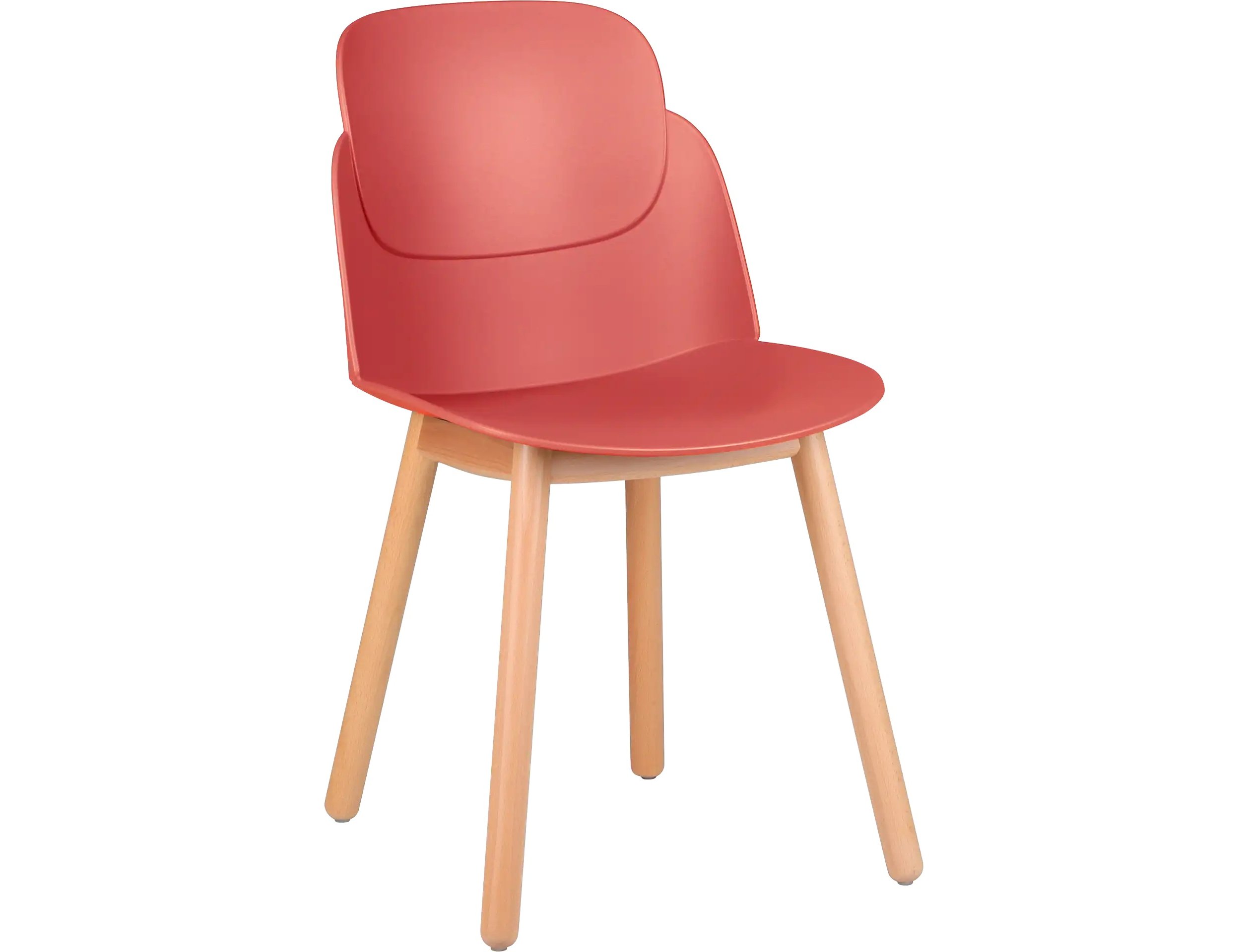 CHAISE LOOPS  ROUGE PIED BOIS