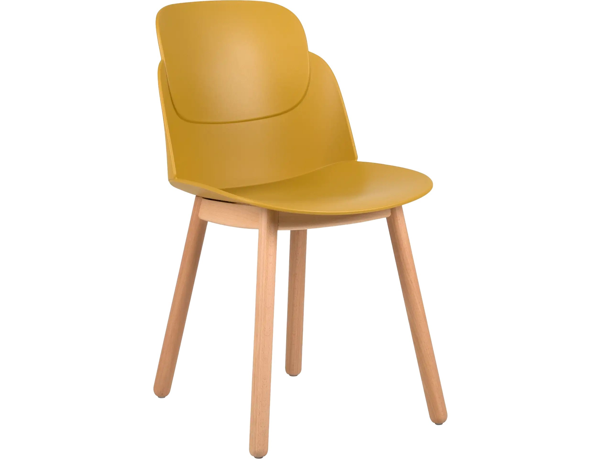 CHAISE LOOPS MOUTARDE PD BOIS